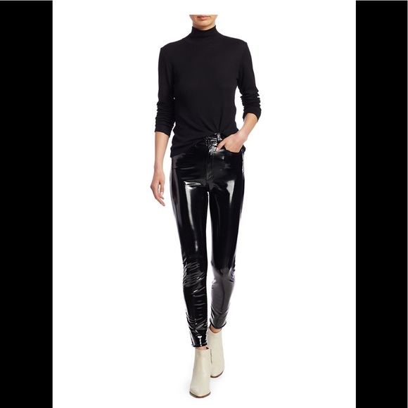 NWT rag & bone Super High Waist Skinny Vinyl Pants - Picture 8 of 16